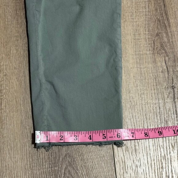 FRANK & EILEEN Wicklow Crop Chino Raw Hem Pants Size 00 Gray Green Color - Picture 9 of 11